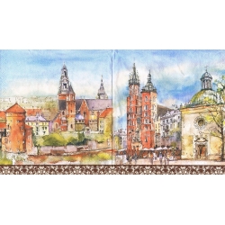 Serwetka -040-  Kraków  , 4 wzory